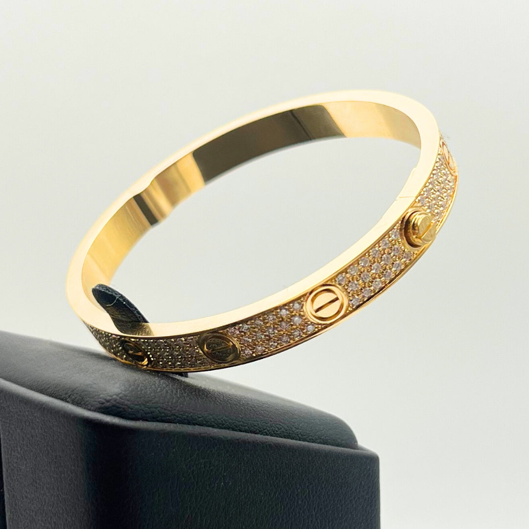Cartier Love Bracelet Diamond-Paved 18K Rose Gold