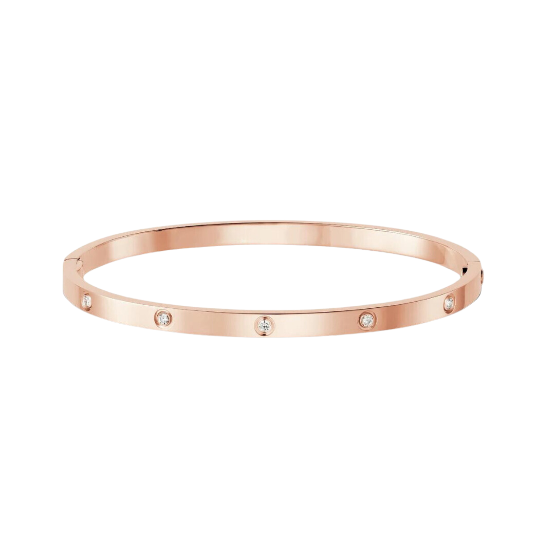 Cartier Small 10 Diamonds Love Bracelet 18K Rose Gold