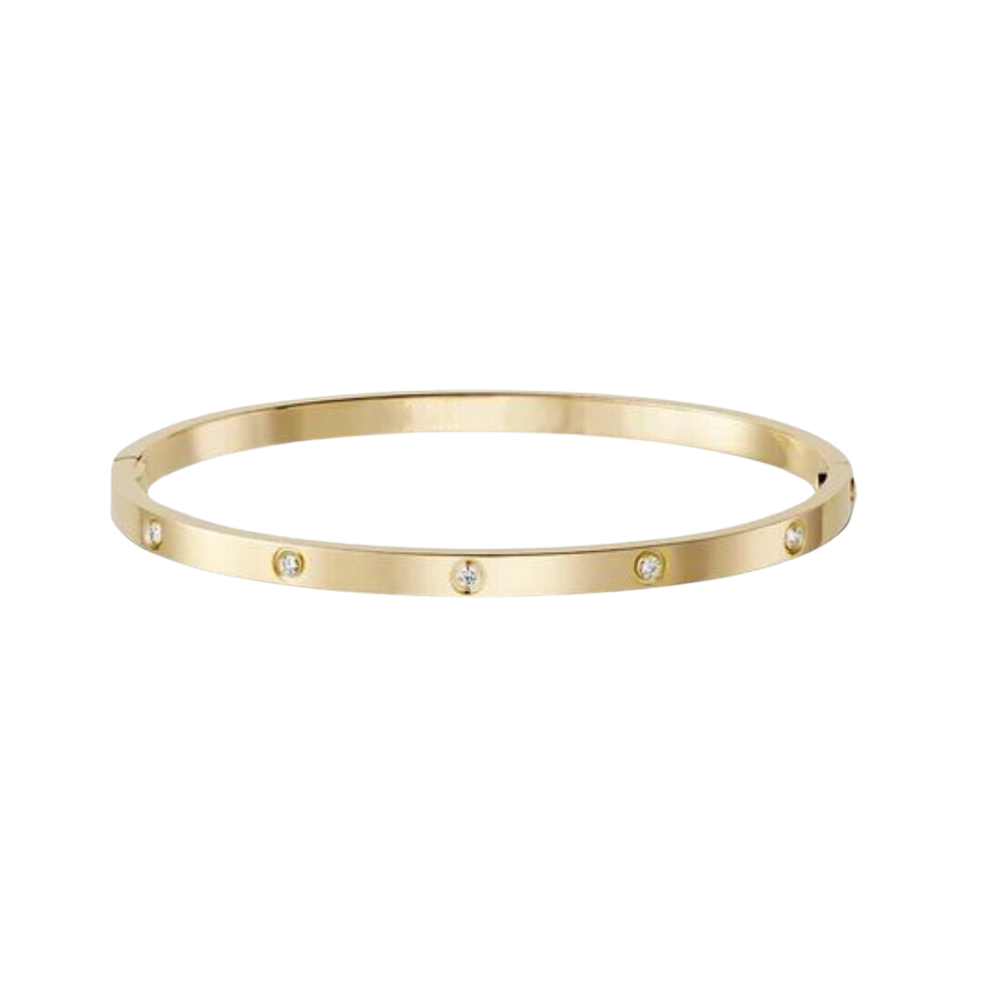Cartier Small 10 Diamonds Love Bracelet 18K Yellow Gold