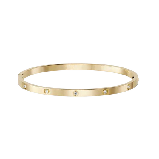 Cartier Small 10 Diamonds Love Bracelet 18K Yellow Gold