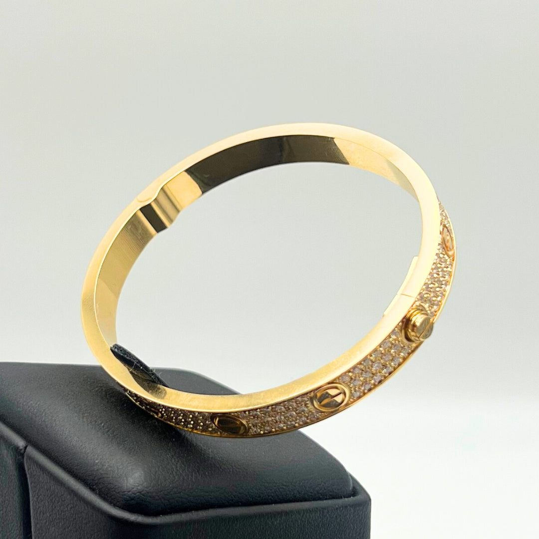 Cartier Love Bracelet Diamond-Paved 18K Rose Gold