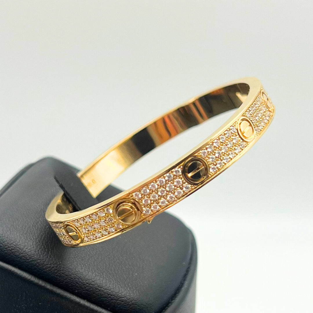 Cartier Love Bracelet Diamond-Paved 18K Rose Gold
