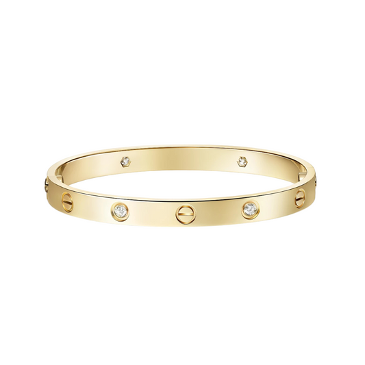 Cartier Love Bracelet Brushed 4 Diamonds 18ct Yellow Gold
