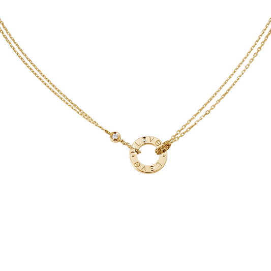 Cartier Love Pendant Small 2 Diamonds 18ct Yellow Gold