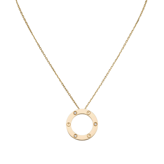 Cartier Love Pendant 3 Diamonds 18ct Yellow Gold