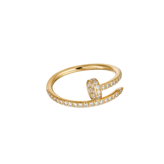 Cartier Juste Un Clou Ring Small Semi-Paved Diamonds 18ct Gold