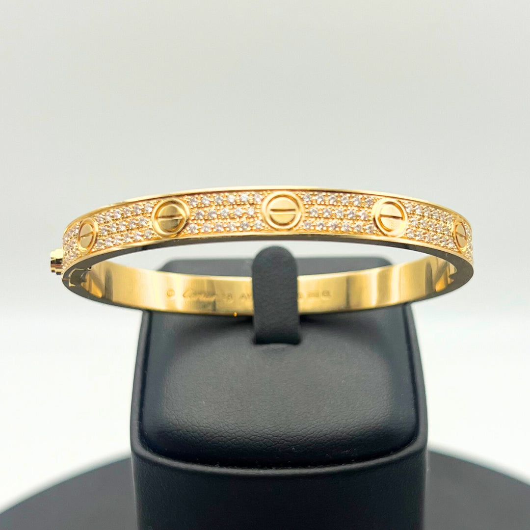Cartier Love Bracelet Diamond-Paved 18K Rose Gold
