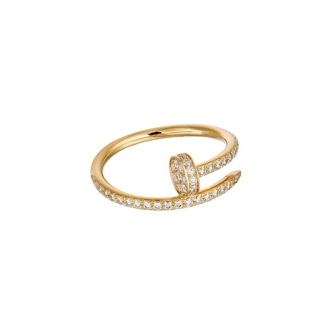 Cartier Juste Un Clou Ring Small Semi-Paved 18ct Gold