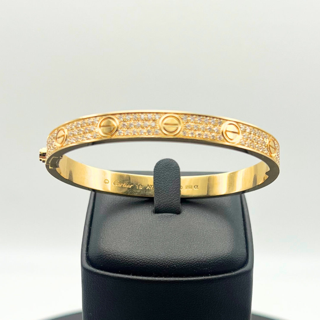 Cartier Love Bracelet Diamond-Paved 18K Rose Gold