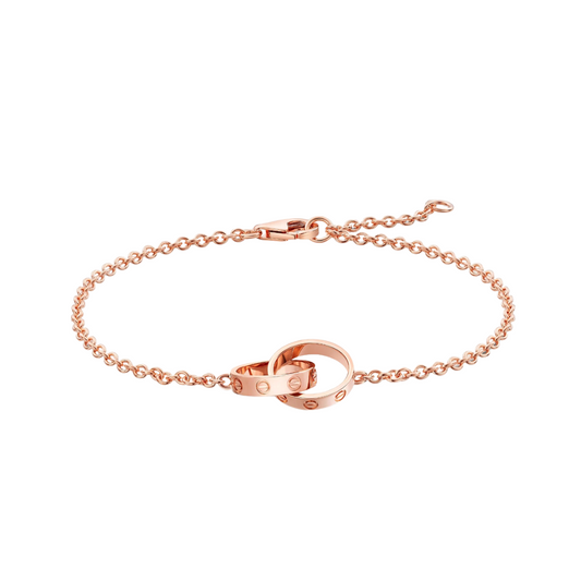 Cartier Love Bracelet Small Rings On Chain 18ct Gold