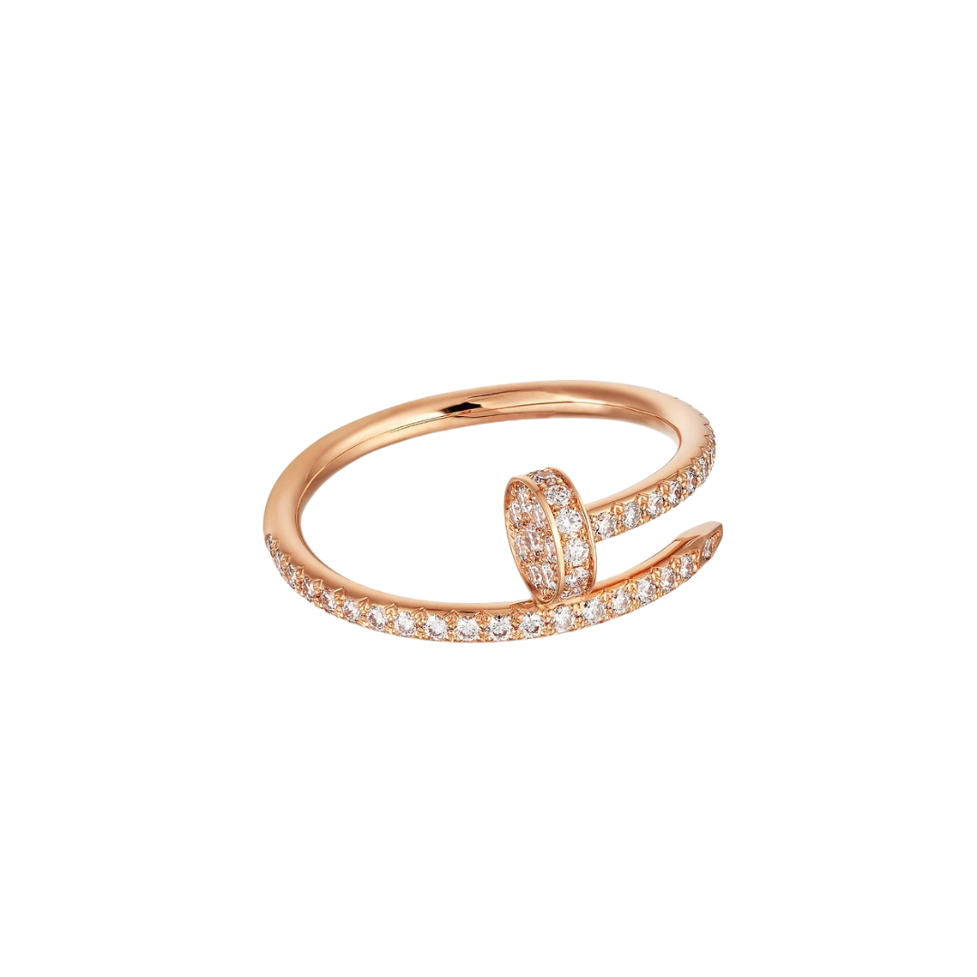 Cartier Juste Un Clou Ring Small Semi-Paved 18ct Gold