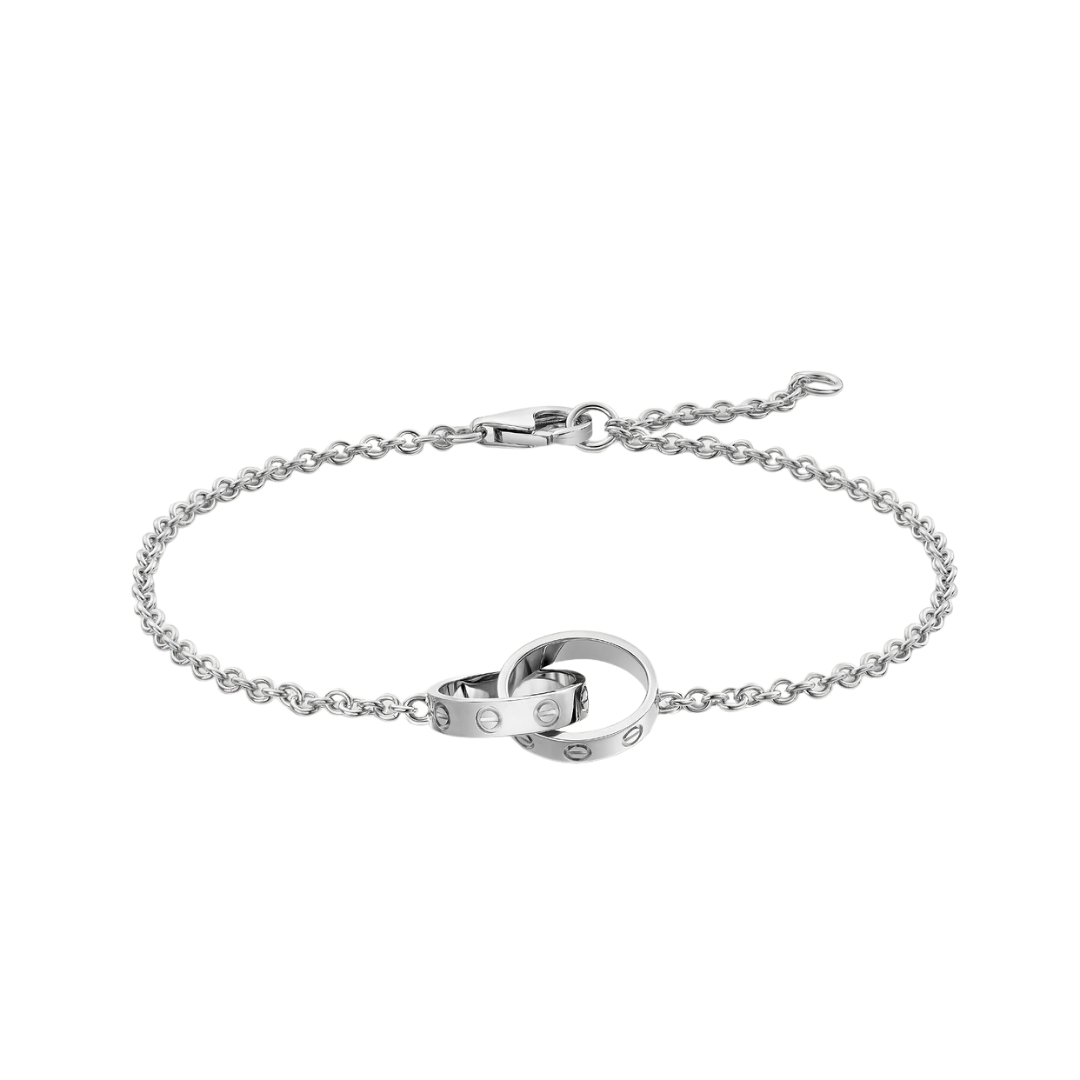 Cartier Love Bracelet Small Rings On Chain 18ct Gold