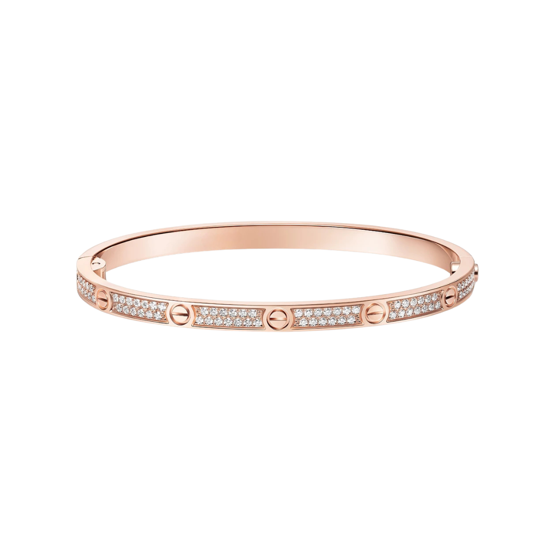Cartier Small Love Bracelet Full Paved Diamonds 18ct Gold