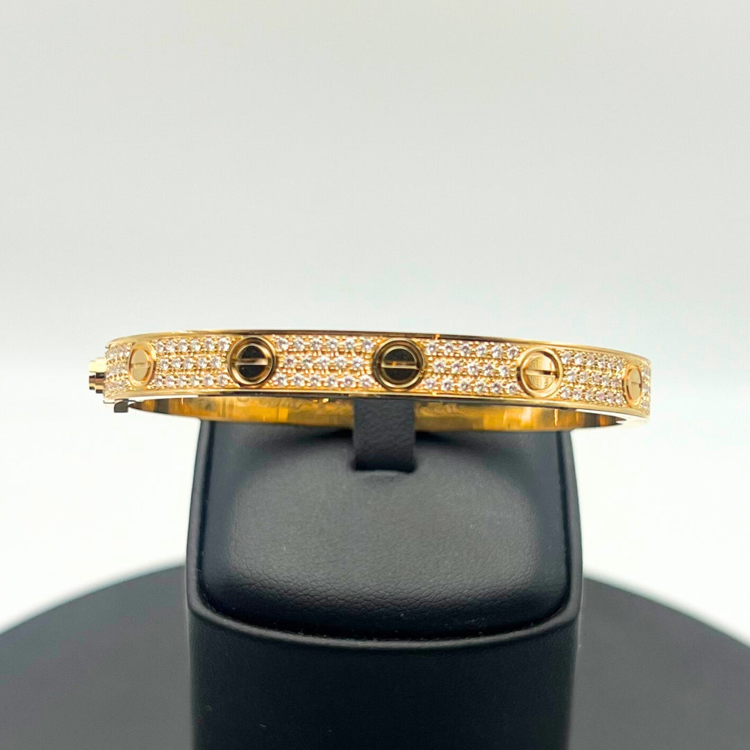 Cartier Love Bracelet Diamond-Paved 18K Rose Gold