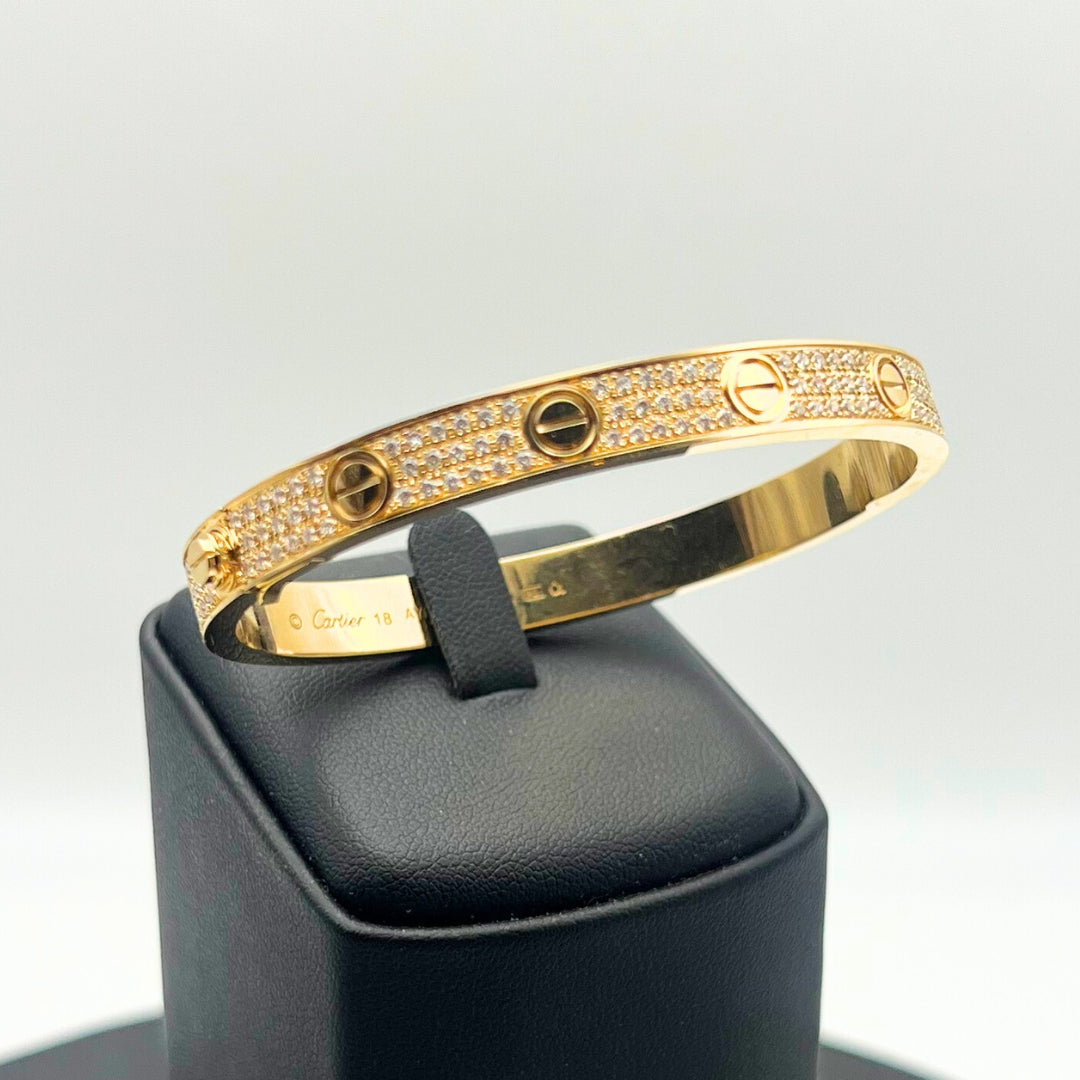 Cartier Love Bracelet Diamond-Paved 18K Rose Gold