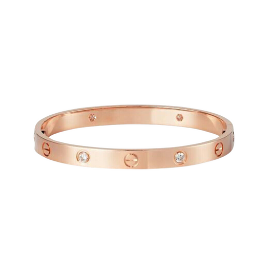 Cartier Love Bracelet 4 Diamonds 18K Rose Gold