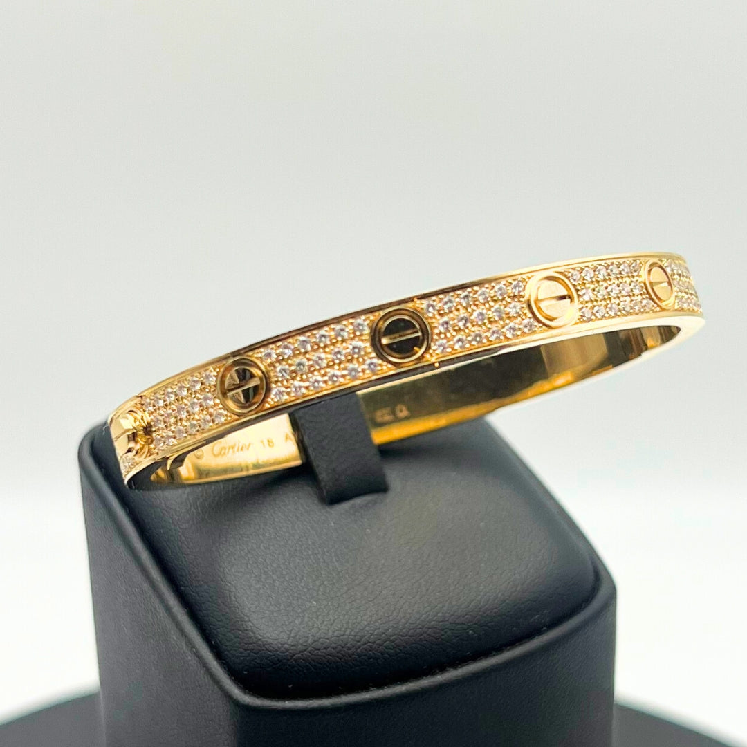 Cartier Love Bracelet Diamond-Paved 18K Rose Gold