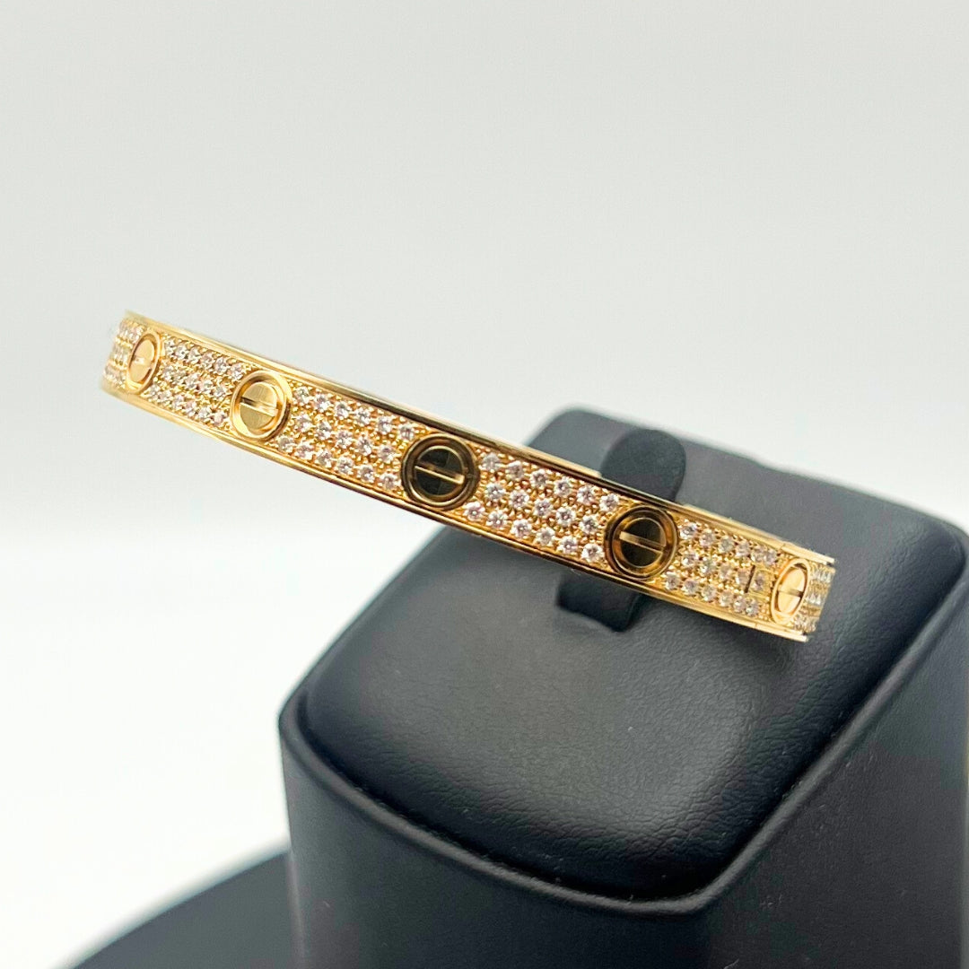 Cartier Love Bracelet Diamond-Paved 18K Rose Gold