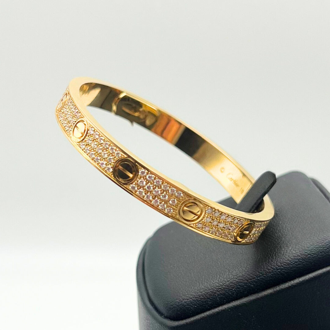 Cartier Love Bracelet Diamond-Paved 18K Rose Gold
