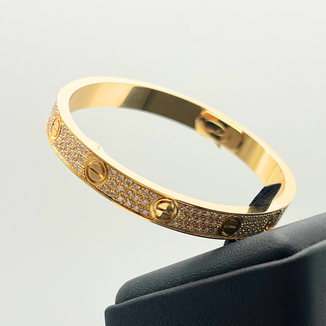 Cartier Love Bracelet Diamond-Paved 18K Rose Gold
