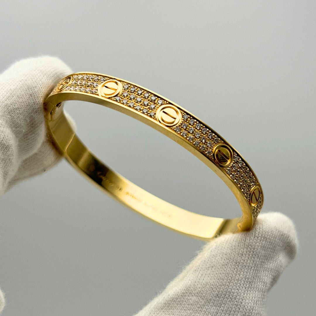 Cartier Love Bracelet Diamond-Paved 18K Rose Gold