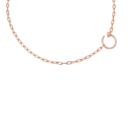 Cartier Juste Un Clou Necklace Paved Diamond 18ct Rose Gold