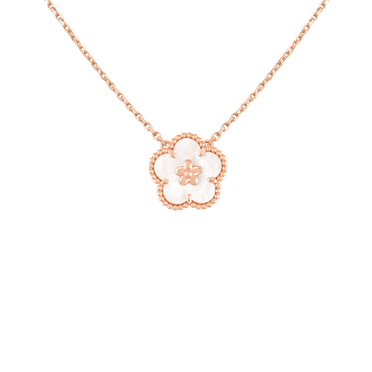 Van Cleef & Arpels Lucky Spring Pendant Plum Blossom Mother-Of-Pearl 18K Rose Gold