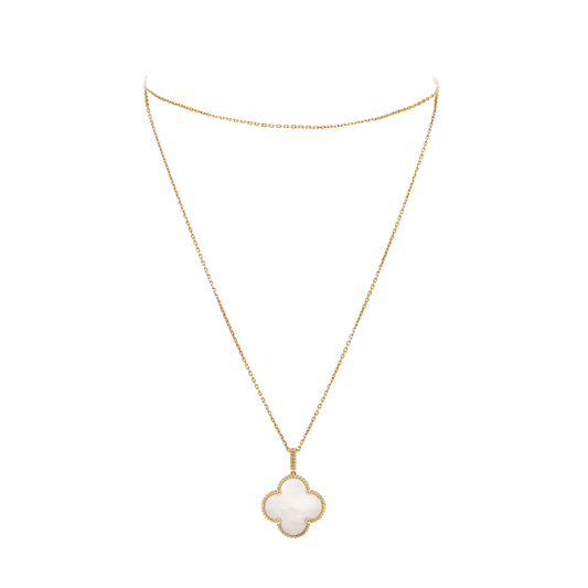 Van Cleef & Arpels Magic Alhambra Long Necklace 1 Motif Mother-Of-Pearl 18K Yellow Gold