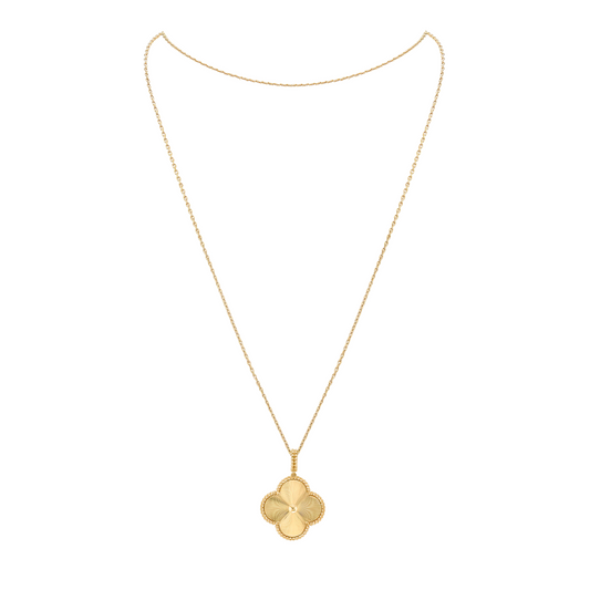 Van Cleef & Arpels Magic Alhambra Long Necklace 1 Motif 18K Yellow Gold