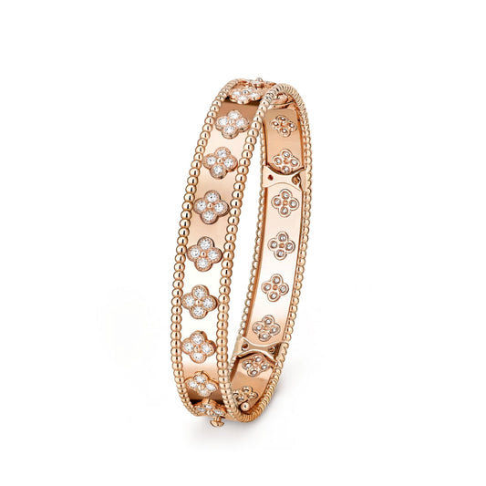 Van Cleef & Arpels Perlée Clovers Bracelet Medium Model 18K Rose Gold