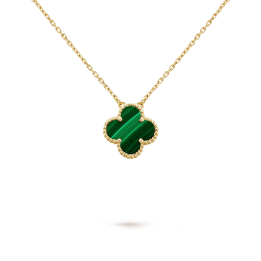 Van Cleef & Arpels Vintage Alhambra Pendant Malachite 18K Yellow Gold