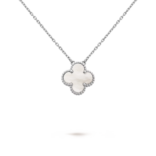 Van Cleef & Arpels Vintage Alhambra Pendant Mother-Of-Pearl 18K White Gold