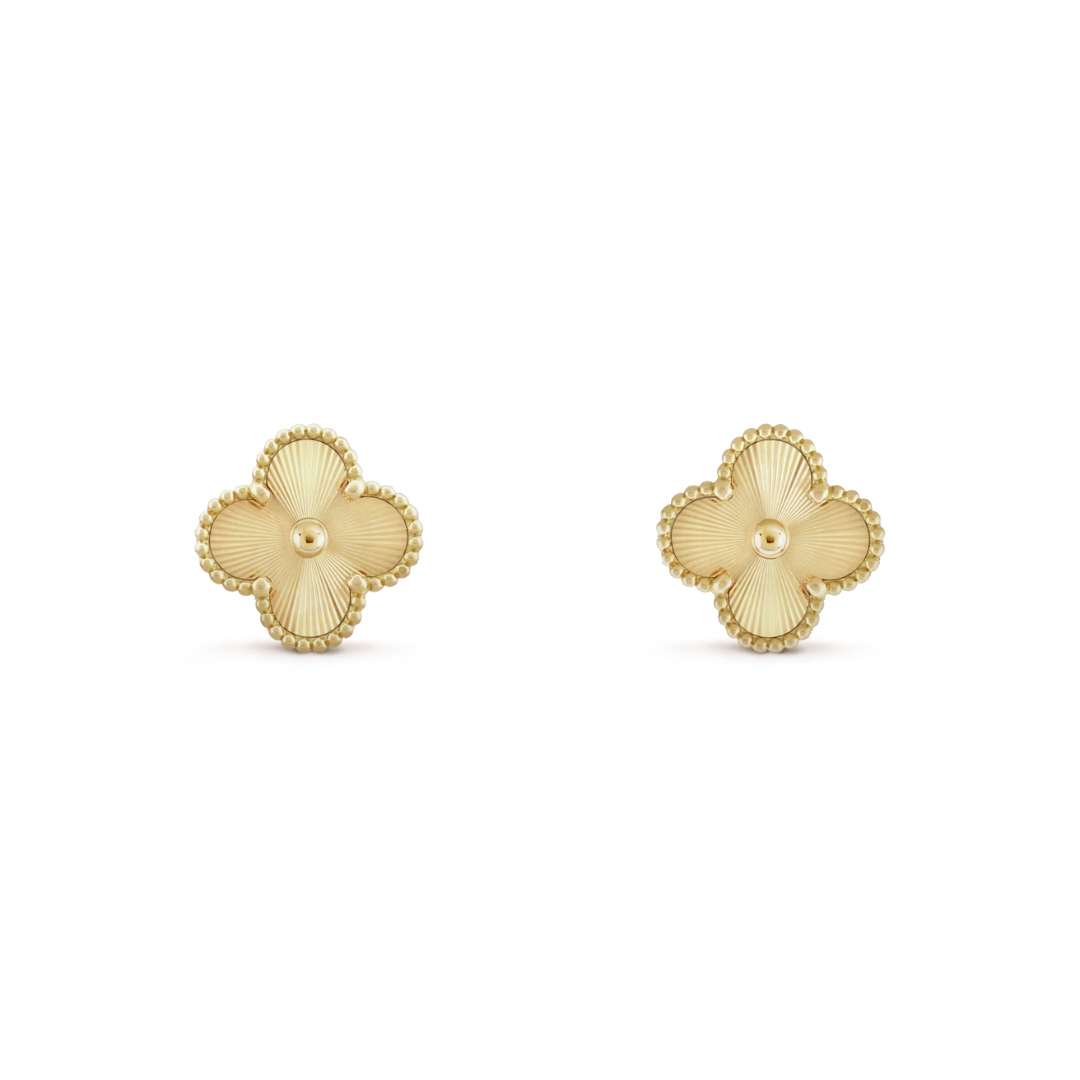 Van Cleef & Arpels Vintage Alhambra Earrings 18K Yellow Gold